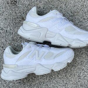 New Balance 9060 White Suede Sneaker